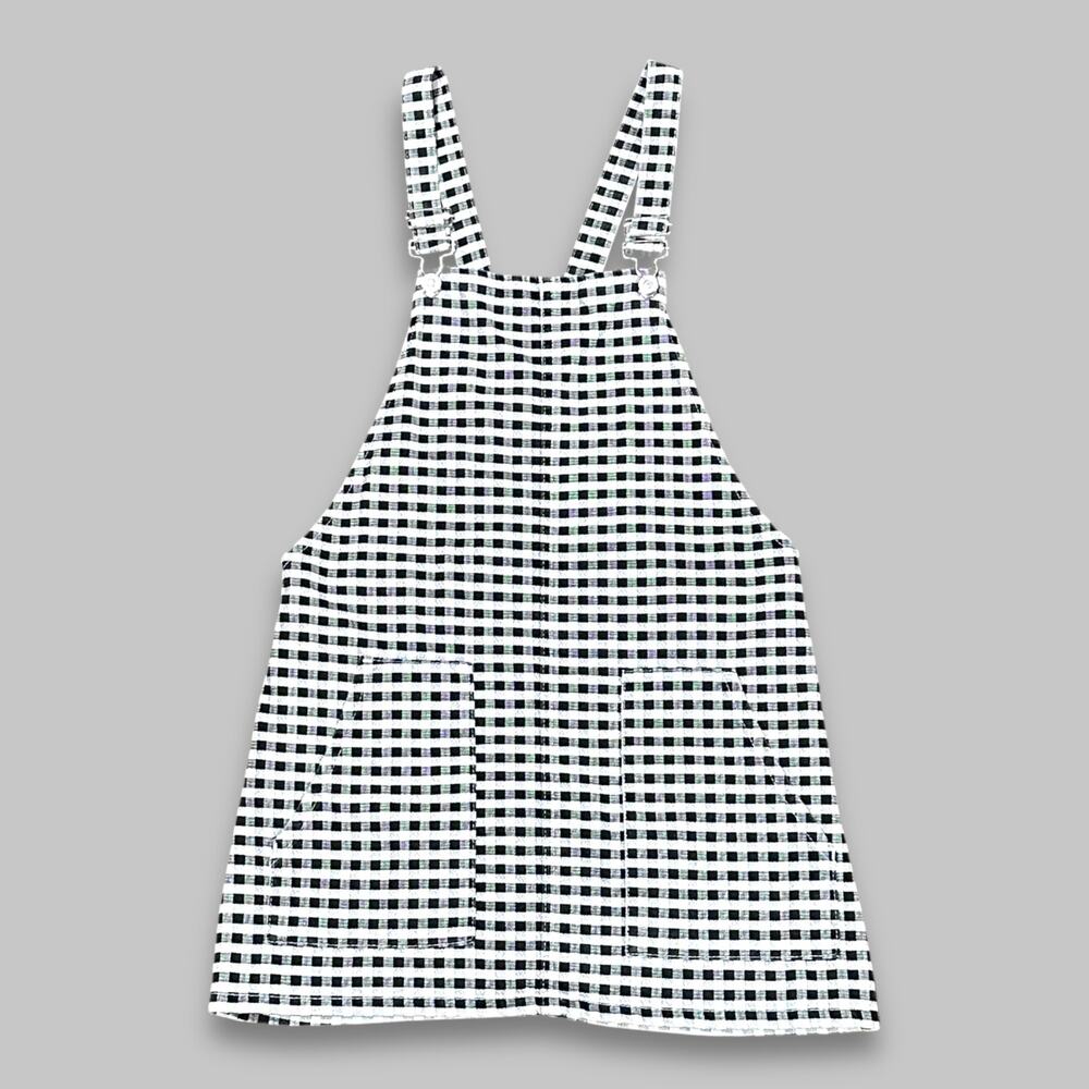 Topshop Black and White Gingham Overall Dress – Women’s Size 4 (UK 8)
